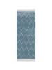 Mint Rugs Hochflor Teppich Fransen Ruby Blau