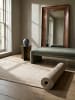KADIMA DESIGN Wollteppich Kurzflor WENSUM Geometrisch Abstrakt Handgetuftet in Beige