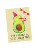 Mr. & Mrs. Panda Wanddeko Avocado Party mit Spruch in Gelb Pastell