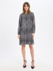 comma Kleid in hellgrau schwarz - 0001