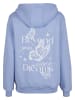 Mister Tee Mister Tee Wildest Dreams Ladies Fluffy Hoody in powderblue