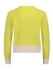 BETTY & CO Strickpullover mit Strickdetails in Cream/Yellow