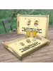 Mr. & Mrs. Panda Holz Tablett Hummeln Kleeblatt mit Spruch in Gelb Pastell