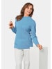 GOLDNER Kuschelweicher Kaschmirpullover mit Kragen in himmelblau