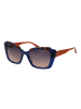 comma Frauen Sonnenbrille Katzenauge Blau