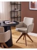 Beliani 2er-Set Esszimmerstuhl EVELYN in Beige/Braun