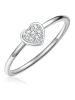 Glanzstücke München Ring Herz aus Sterling Silber mit Zirkonia in silber