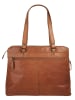 SPIKES & SPARROW Shopper LAPTOP SHOULDERBAG echt Leder in cognac