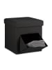 relaxdays Faltbarer Sitzhocker in Schwarz - 38 x 38 cm