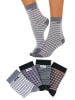H.I.S Basicsocken in grau-schwarz, dunkelgrau-schwarz, rot-schwarz