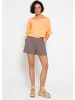 SASSYCLASSY Kurzarm Musselin Bluse in orange