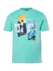 Men Plus Kurzarm T-Shirt in jadegrün