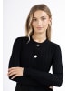 DreiMaster Klassik Damen Strickjacke Mit Knöpfen in Schwarz