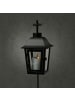 MARELIDA Laterne mit weißer Mini LED Kerze mit Sensor Grablaterne H: 51cm in schwarz