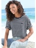 ELBSAND T-Shirt in marine-creme gestreift