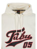FUBU FUBU FM243-004-1 Fubu Varsity Mesh Hoodie in offwhite/black/red