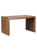 KADIMA DESIGN Schreibtisch TEKO: Massivholz Sheesham, Stauraum, stabil in Braun