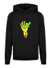 F4NT4STIC Basic Hoodie Rick und Morty Pickle Hand in schwarz