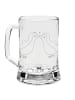 Mr. & Mrs. Panda Gravur Bierkrug Pinguine Kuss ohne Spruch in Transparent