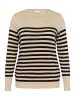 KAFFE curve Strickpullover KClizzy Regular fit in Feather G. M/Black Half Stripe