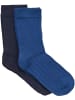 Minymo Kinder Socken "Ankle sock-rib (2-pack)" in Blau