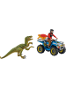 Schleich Spielfigur Dinosaurier Flucht auf Quad vor Velociraptor, 4-12 Jahre