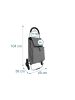 relaxdays Einkaufstrolley in Grau - 45 l