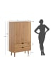 Feldmann-Wohnen Kleiderschrank Simona Eiche Natur 90 / 40 / 145cm