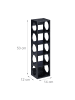 relaxdays 2 x Weinregal in Schwarz - (B)14 x (H)53 x (T)12 cm