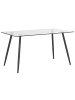Beliani Esszimmertisch MIDLAND in Transparent/Schwarz - (W) 80 x (H) 74 x (L) 140 cm