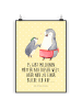 Mr. & Mrs. Panda Poster Pinguin mit Kind mit Spruch in Gelb Pastell