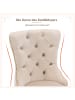 ABRIHOME Esszimmerstuhl in Beige mit Türklopfer Nagelkopfbesatz 2 Stück