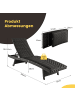 COSTWAY Sonnenliege 195cm in Braun