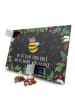 Mr. & Mrs. Panda Advents-Teekalender Hummel flauschig mit Spruch in Kreidetafel