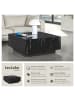 tectake Beistelltisch Inkl. Bodenschoner, Belastbarkeit 45 kg, 80 x 80 x 35 cm
