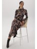 Aniston SELECTED Midikleid in braun-camel-beige-offwhite-pfirsich