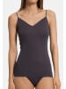 Hanro Spaghetti Top Cotton Seamless in Black pearl
