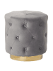 Beliani Pouf CARROLLTON in Grau/Gold - (W) 40 x (H) 41 x (L) 40 cm