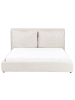 Beliani 2-tlg Doppelbett BAJONNA in Beige/Schwarz