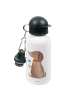 Mr. & Mrs. Panda Kindertrinkflasche Hund Blume ohne Spruch in Weiß