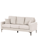 Beliani 3-Sitzer Sofa GAVLE in Beige/Schwarz - (W) 183 x (H) 83 x (L) 78 cm