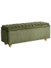 Beliani Bettbank SALIDA in Grün/Braun - (W) 115 x (H) 54 x (L) 39 cm