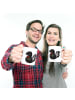 Mr. & Mrs. Panda Kindertasse Stinktier Blume ohne Spruch in Weiß
