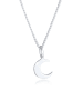 Elli Halskette 925 Sterling Silber Astro, Halbmond in Silber