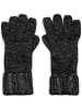 styleBREAKER Strick Handschuhe in Schwarz meliert