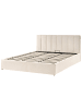 Beliani Doppelbett DREUX in Beige/Schwarz - (W) 191 x (H) 90 x (L) 214 cm