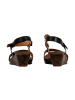 Enza Nucci Sandalen mit Keilabsatz und Riemen Schwarz