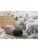 Beliani Pouf CONRAD in Schwarz - (W) 40 x (H) 25 x (L) 40 cm