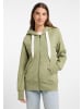ELBSAND Zip-Jacke mit Kapuze Kelda in Green Leaf