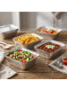 relaxdays 100 x Aluschalen mit Deckel in Silber - (B)13 x (H)4 x (T)10 cm